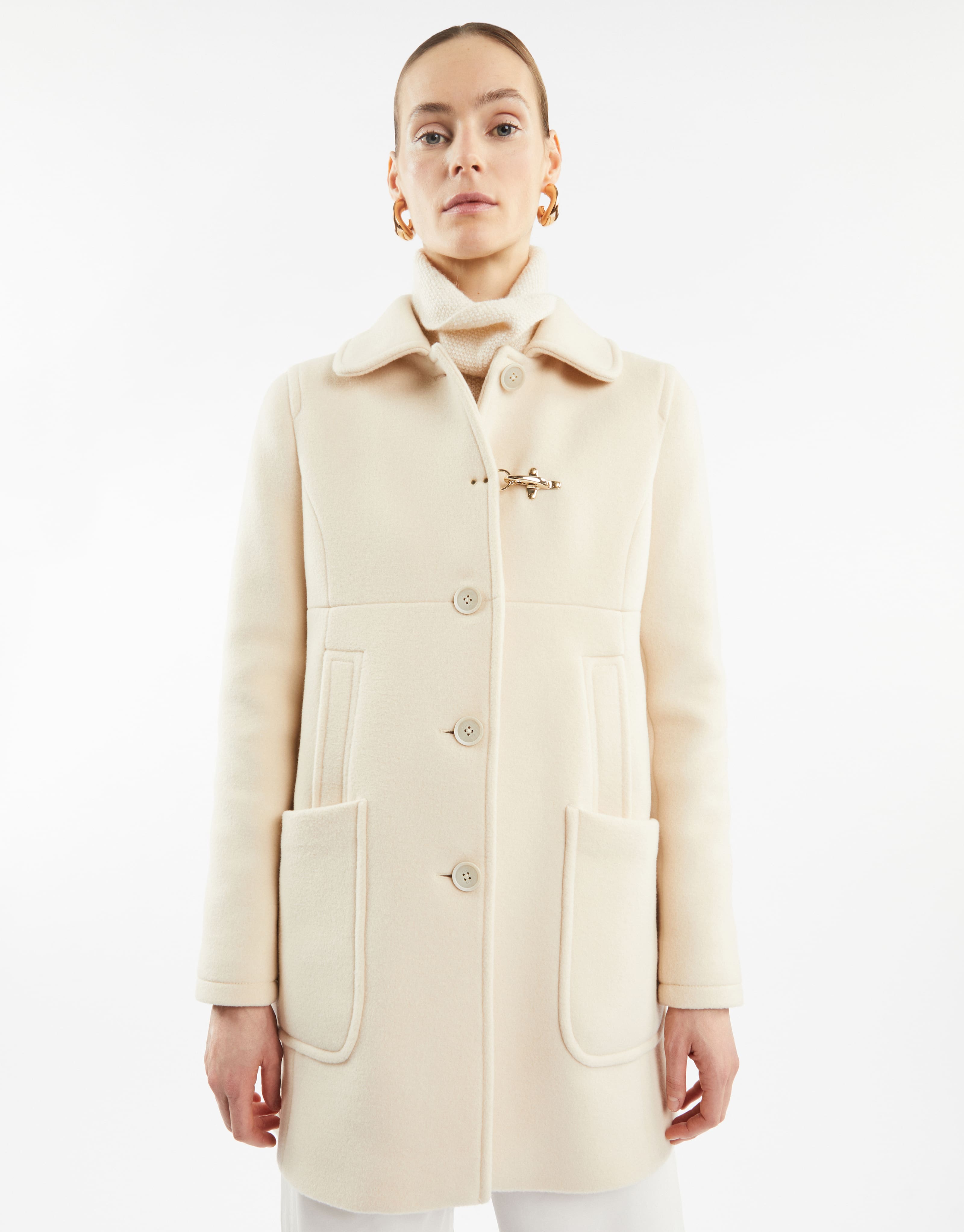 Off white wool coats best sale